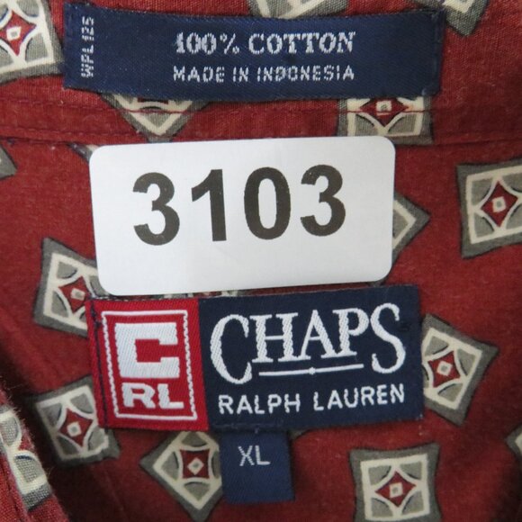 Chaps* Men's Short Sleeve Button‎ Down Curved Hem Single Pocket Shirt~ Size XL - Picture 3 of 10